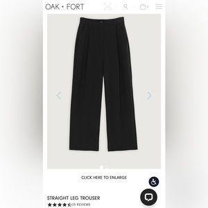 NWT oak and fort straight leg trousers size 2
